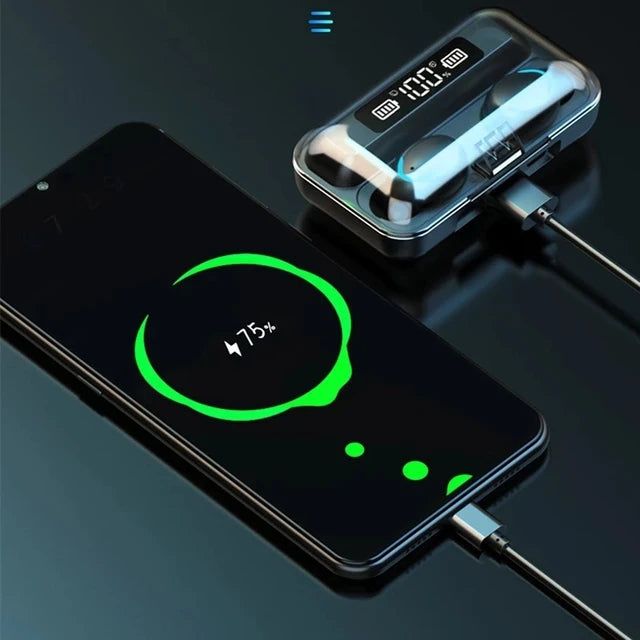 Audífono Inalámbricos F9 Con Power Bank